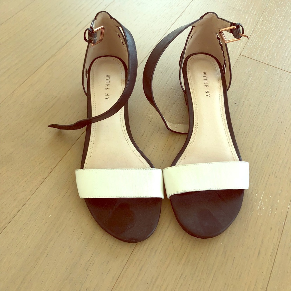 Black and White ankle strap sandals!